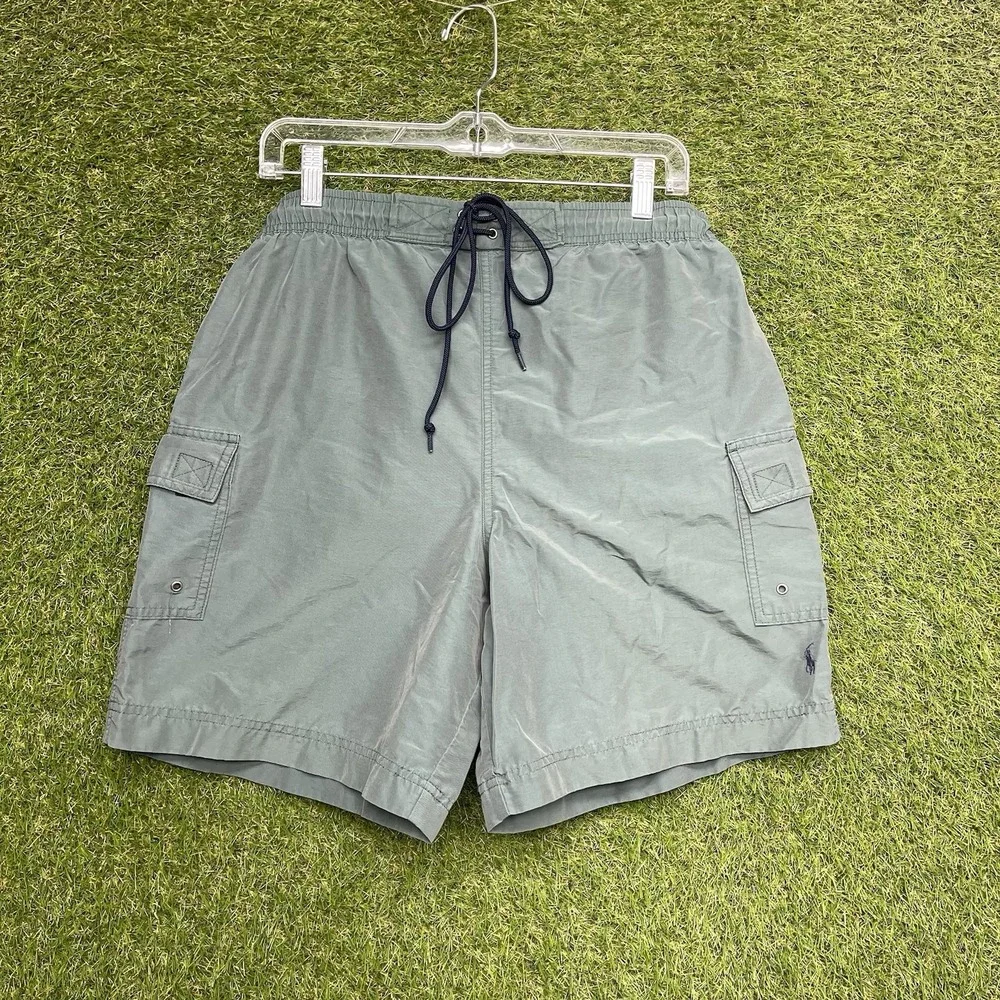 Vintage Polo Sport Swim Trunks Mens Large Ralph Lauren Mesh Lined Shorts Cargo